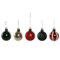 Kerstballen Home ESPRIT Rood Groen Polyethyleen 27 x 4 x 26 cm (20 Onderdelen)