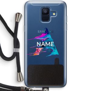 Abstract Spectrum: Samsung Galaxy A6 (2018) Transparant Hoesje met koord