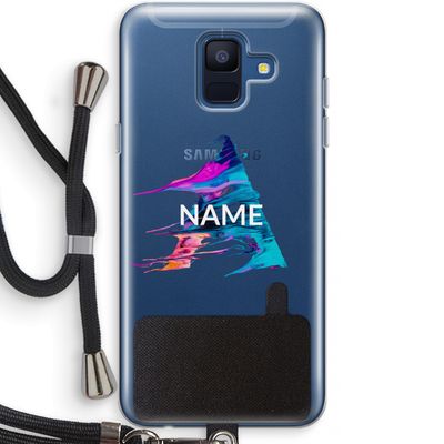 Abstract Spectrum: Samsung Galaxy A6 (2018) Transparant Hoesje met koord