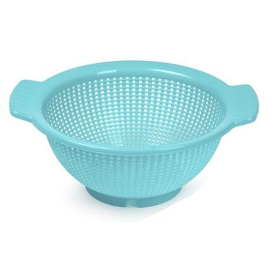 Plasticforte Keuken vergiet/zeef - kunststof - D23 x H10 cm - blauw
