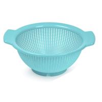 Plasticforte Keuken vergiet/zeef - kunststof - D23 x H10 cm - blauw