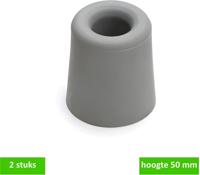 Deurbuffer rubber 50mm grijs 2st - Deltafix
