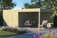 Gardenas | Tuinhuis QBH2 300x300 + Ext 300 | Hogedruk Geïmpregneerd Groen