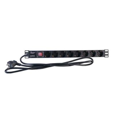 Strip 19" 8 Tomas Schuko con On/Off Switch 2LAN REG8SCHINT 250V 3500W 2M