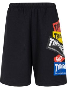 Supreme x Thrasher short de sport à logo imprimé - Noir