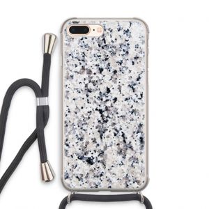 Gespikkelde marmer: iPhone 7 PLUS Transparant Hoesje met koord