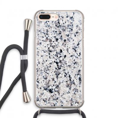 Gespikkelde marmer: iPhone 7 PLUS Transparant Hoesje met koord