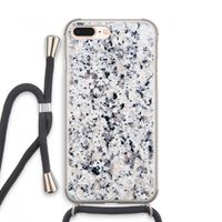 Gespikkelde marmer: iPhone 7 PLUS Transparant Hoesje met koord