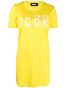 DSQUARED2 robe à logo imprimé - Jaune