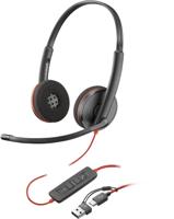 Poly Blackwire 3220 USB-C/A koptelefoon Poly Blackwire 3220 USB-C/A koptelefoon