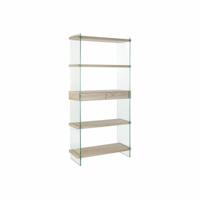 Planken DKD Home Decor 90 x 35 x 180 cm Kristal Natuurlijk Hout Transparant Hout MDF
