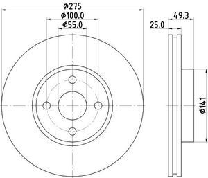 Remschijf Gecoat 54803PRO 8DD355115741