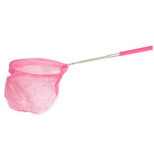 Gebro Visnet/schepnet - neon roze - metaal - 86 cm