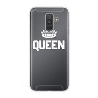Queen zwart: Samsung Galaxy A6 Plus (2018) Transparant Hoesje