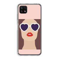 Red lips: Samsung Galaxy A22 5G Transparant Hoesje Red lips: Samsung Galaxy A22 5G Transparant Hoesje
