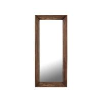 PTMD Chevar Brown sheesham wood mirror rectangle S - thumbnail