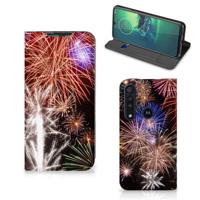 Motorola G8 Plus Hippe | Standcase | Vuurwerk