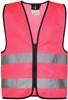 Korntex KX201 Kids´ Hi-Vis Safety Vest With Front Zipper Aalborg - Neon Pink - S (7-12 years)