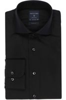 Profuomo Originale Slim Fit Overhemd zwart, Effen