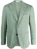 Boglioli blazer en coton stretch à simple boutonnage - Vert