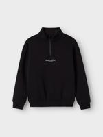Name it winter sweater jongens - zwart - regular fit, zip - NkmBrody