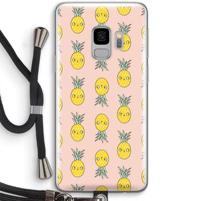 Ananas: Samsung Galaxy S9 Transparant Hoesje met koord