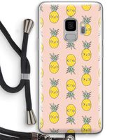 Ananas: Samsung Galaxy S9 Transparant Hoesje met koord