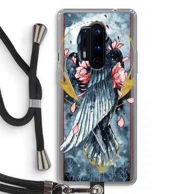 Golden Raven: OnePlus 8 Pro Transparant Hoesje met koord