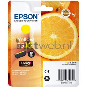 Epson Oranges C13T33644010 inktcartridge 1 stuk(s) Origineel Geel