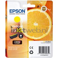 Epson Oranges 33XL Y inktcartridge 1 stuk(s) Origineel Hoog (XL) rendement Geel - thumbnail