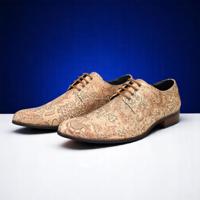 Sand Paisley Panther Lureaux - Handgemaakte Nette Schoenen Voor Heren