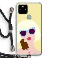 Ice cream: Pixel 5 Transparant Hoesje met koord