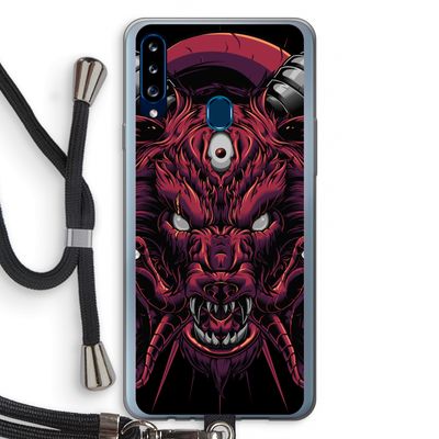 Hell Hound and Serpents: Samsung Galaxy A20s Transparant Hoesje met koord