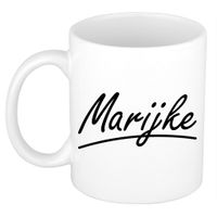 Naam cadeau mok / beker Marijke met sierlijke letters 300 ml