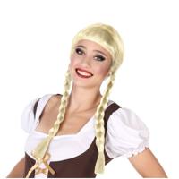 Verkleedpruik Dames Hannah - Blond - Met lange vlechtjes - lang haar - Duits - Oktoberfest