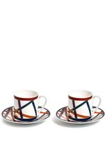 Missoni Home lot de deux tasses à café Nastri - Blanc - thumbnail