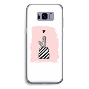 Zwart-wit cactus: Samsung Galaxy S8 Plus Transparant Hoesje