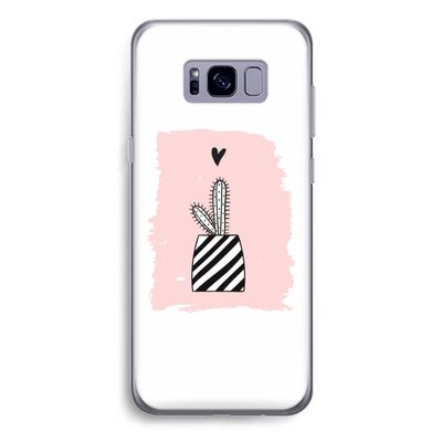 Zwart-wit cactus: Samsung Galaxy S8 Plus Transparant Hoesje