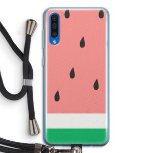 Watermeloen: Samsung Galaxy A50 Transparant Hoesje met koord