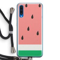Watermeloen: Samsung Galaxy A50 Transparant Hoesje met koord
