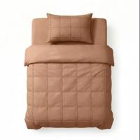 Sleeptime Check Pintuck Mocha Moose 140 x 200/220 cm