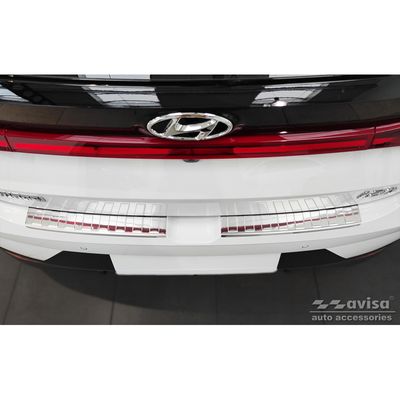 RVS Bumper beschermer passend voor Hyundai i20 III 5 deurs 2020- 'Ribs' AV235634