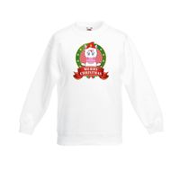 Eenhoorn kerstmis sweater / Kersttrui wit voor jongens 14-15 jaar (170/176)  -