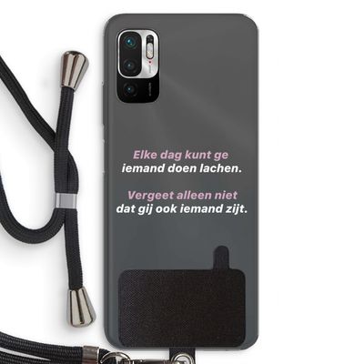 gij zijt ook iemand: Xiaomi Redmi Note 10 5G Transparant Hoesje met koord
