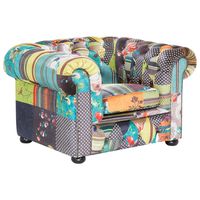 Beliani CHESTERFIELD - Fauteuil-Multicolor-Polyester - thumbnail