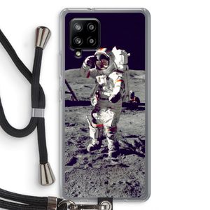 Spaceman: Samsung Galaxy A42 5G Transparant Hoesje met koord