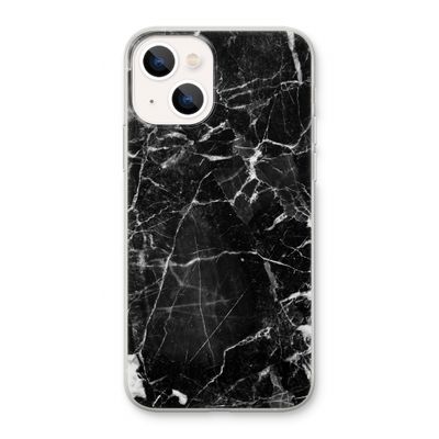Zwart Marmer 2: iPhone 13 Transparant Hoesje