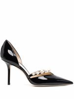 Jimmy Choo escarpins Aurelie ornés de perles artificielles 85 mm - Noir - thumbnail