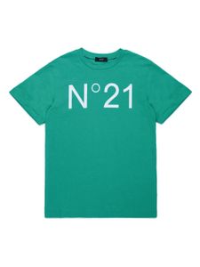 Nº21 Kids t-shirt en coton à logo imprimé - Vert