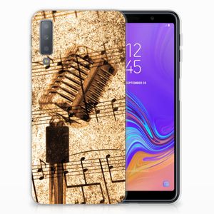 Samsung Galaxy A7 (2018) Siliconen Hoesje met foto Bladmuziek